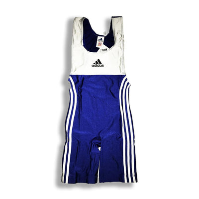 Adidas Team 90's Weightlifting Singlet Men's S(White/Blue) - ARIAWEAR