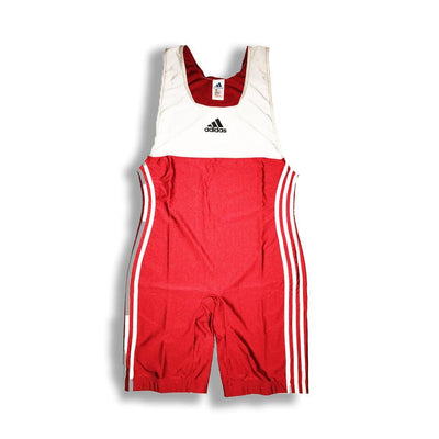 Adidas Team 90's Weightlifting Singlet Men's XL (White/Red) - ARIAWEAR